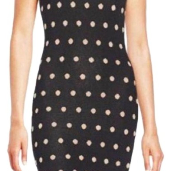 BCBGMAXAZRIA -Sweater Dress pink and black- Polka Dot XS - Picture 4 of 7